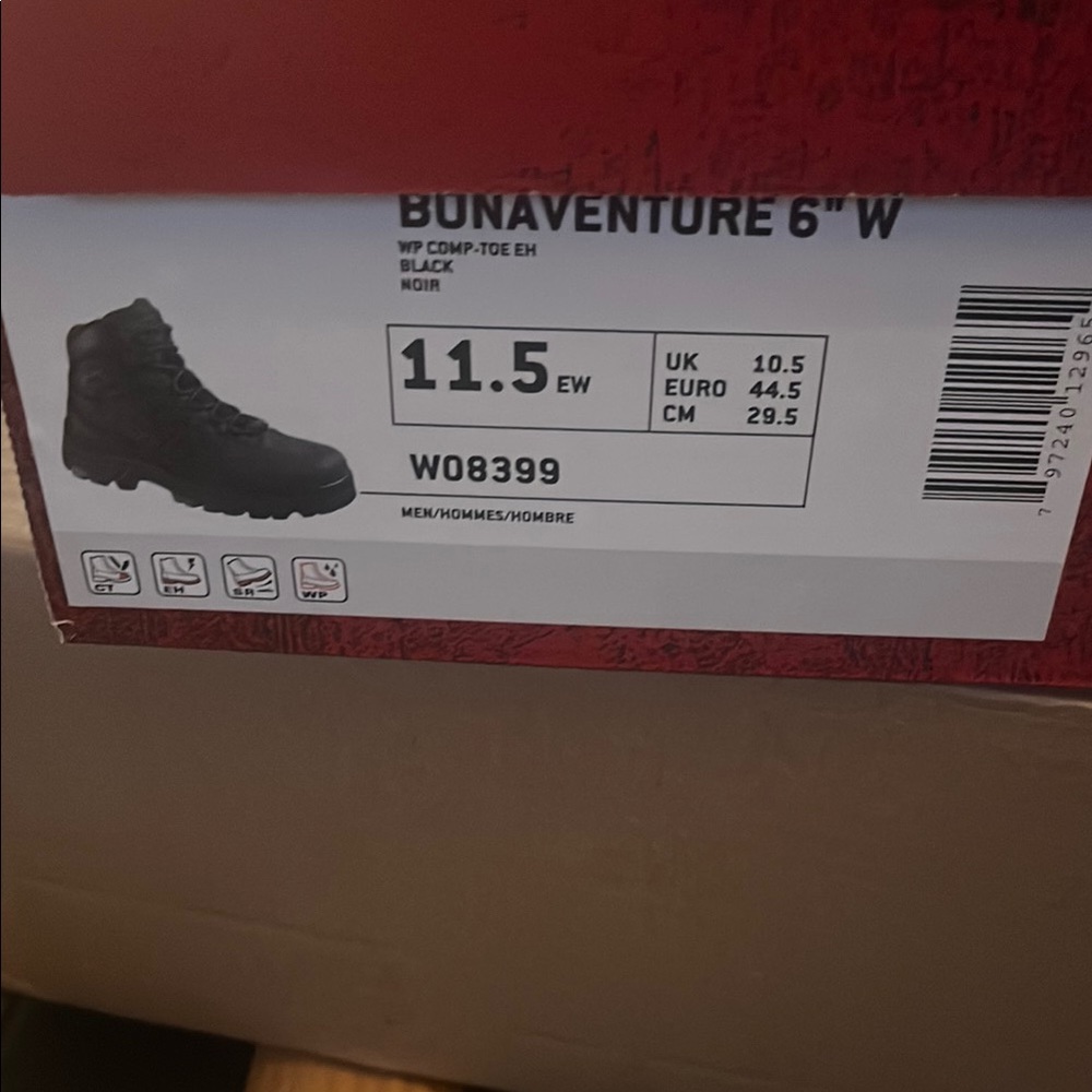 Bunaventure 6” Black Work Boots
